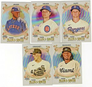 2021 ALLEN & GINTER CHROME REFRACTOR LOT (5) HUFF SANCHEZ CROCHET JAVIER HEUER