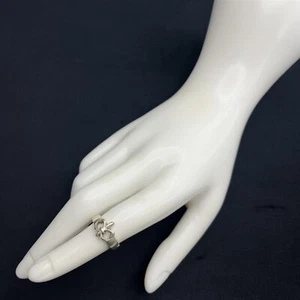 Classic Iconic Fleur De Lis Nola New Orleans Sterling Silver Ring Size 4  - Picture 1 of 5