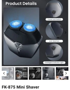 Mini Afeitadora Eléctrica de Viaje JOYHEALTH - Tamaño de Bolsillo Lavable USB Recargable - Imagen 1 de 4