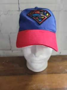 DC Comics Superman Ball Cap Hat Multicolor Adjustable Strap 100% Cotton - Picture 1 of 8