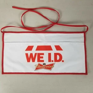 Budweiser 2 Pocket Apron Red White We ID Promotional Item  - Picture 1 of 4