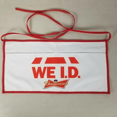 Budweiser 2 Pocket Apron Red White We ID Promotional Item  - Image 1 of 4
