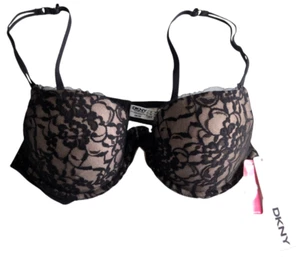 DKNY Black Perfect Lift 36B Underwire Lined Lace Bra Style #458210 MSRP $42 - Picture 1 of 9