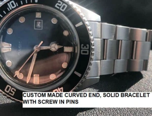 22mm Curved End OYSTER Stainless Steel bracelet FITS Casio MDV106-1A MDV106-1AV - Picture 1 of 9