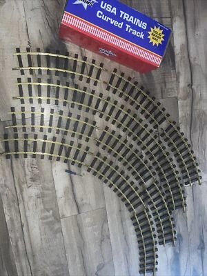 USA Trains R81100 G Scale 4' Diameter Solid Brass Rail Curved Track (12 Pieces) - Image 1 of 4