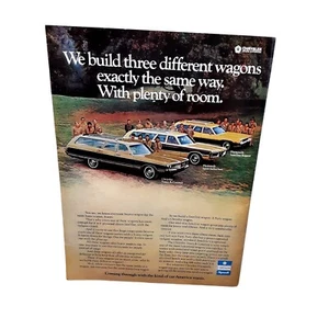 1972 Chrysler Plymouth Wagons Surburban Satellite Town Country Car Vintage Print - Picture 1 of 1