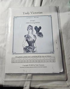 TV467 Truly Victorian 1886 Evening Bodice Pattern Design (Smudged Packaging) - Picture 1 of 3