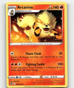 Pokemon Arcanine 20/195 Silver Tempest NM/M - Picture 1 of 1