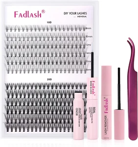 DIY Lash Extensions Kit, Lash Clusters Individual, Lash Bond and Seal, Clusters - Picture 1 of 8