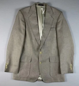 Haggar Men’s 40 Regular Beige Linen Sport Coat Blazer - Picture 1 of 12