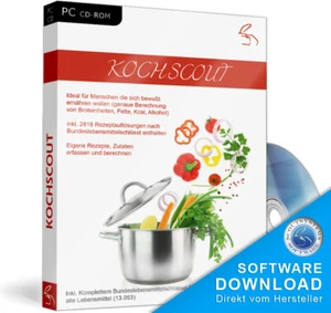 Rezepte,Kochrezepte,Backrezepte Sammlung verwalten,Küchen Software Programm, CD - Bild 1 von 7