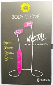 Guanto Corpo Metallo Rosa Auricolari Bluetooth - Foto 1 di 3