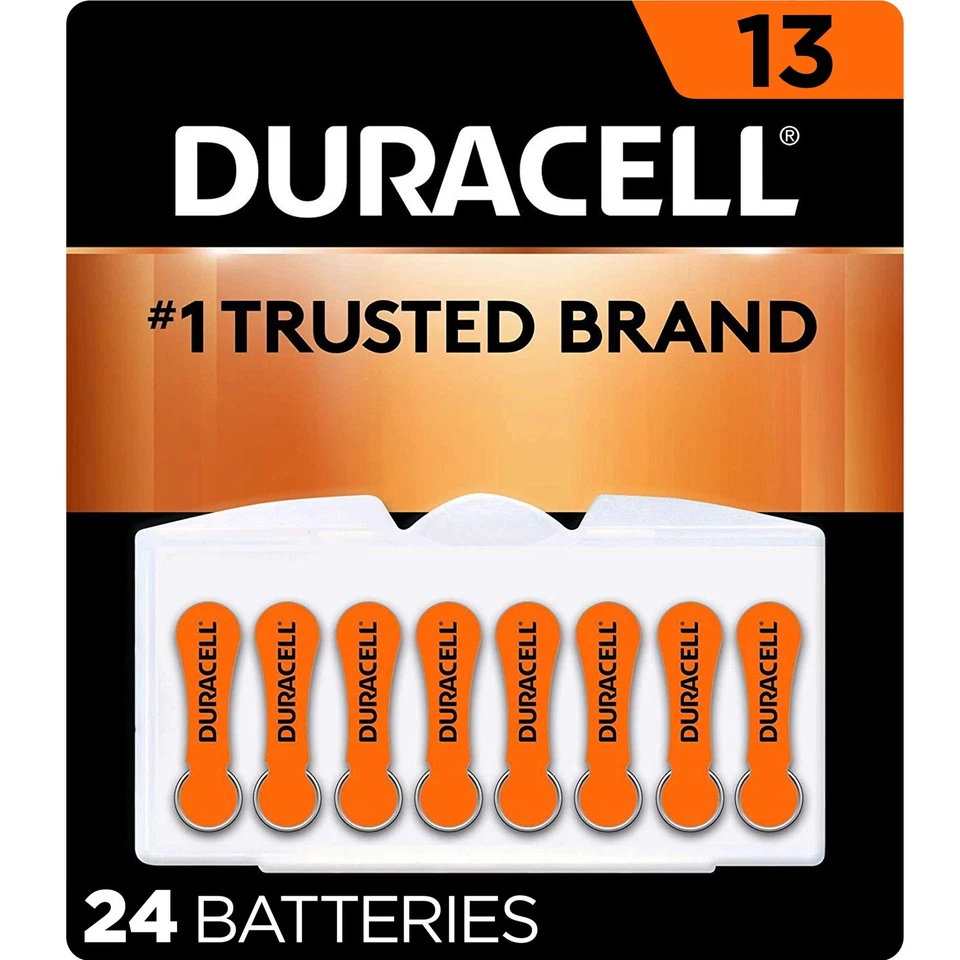 Duracell Hearing Aid Size 13 Batteries 24 Count