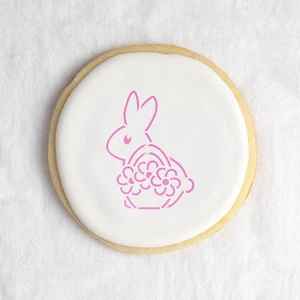 Plantilla de galletas de conejo de Pascua - Plantillas de Mylar duraderas y reutilizables - Imagen 1 de 6