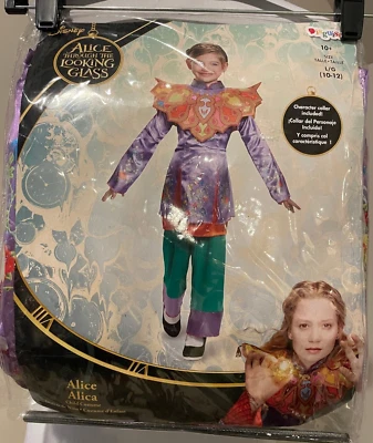 ALICE Through The Looking Glass Kids Girls Halloween Costume NEW - Large 10/12 - Image 1 of 4