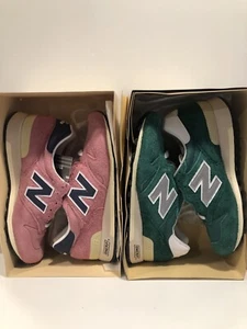 2 Pairs Aime Leon Dore New Balance 1300 Size 9 Botanical Green Dusty Pink - Picture 1 of 12