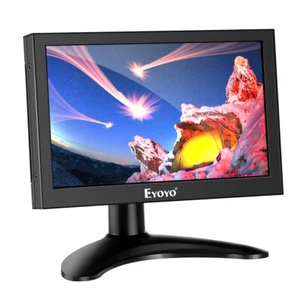 Eyoyo 7 Zoll HDMI LCD Monitor 1280x800 16:10 IPS Bildschirm mit HDMI/VGA /AV/BNC - Bild 1 von 15