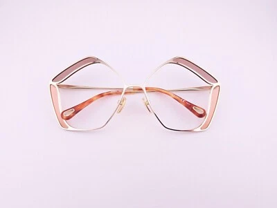 Chloe Eyeglasses, Frames Only, CH0026S 002 Gold/Pink, 59-16-140, Metal, Italy - Image 1 of 4