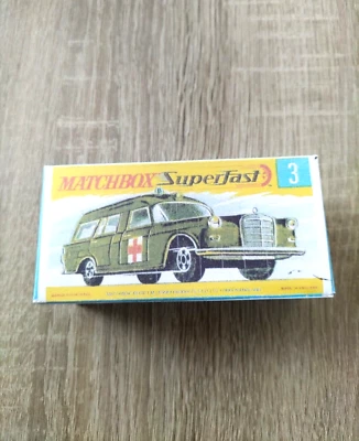Matchbox Promotional Oversize No3 Merc Ambulance - Replica / Copy Box only - Image 1 of 3