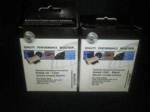 Paquete de 2 cartuchos de tinta (1 color Bk/1) #10 para Kodak 10B 10C ESP 3250 5210 5250 - Imagen 1 de 4