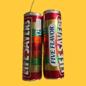 2 Rolls Of Vintage Life Savers Five Flavor Candy Roll Unopened Candy 1988 - Picture 1 of 7