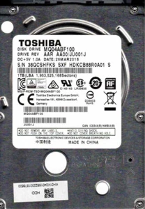MQ04ABF100 AAR AA00/JU001J, HDKCB88R0A01 S TOSHIBA SATA 1TB 2018 - Picture 1 of 2