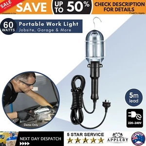Hanging Work Light Handheld Jobsite Garage Workshop Shed Lights Corded - Picture 1 of 13