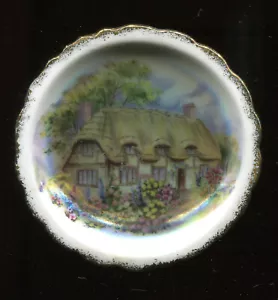 BRINTON BRAND FINE BONE CHINA TRINKET DISH (D611) Gold Trimmed - Picture 1 of 2