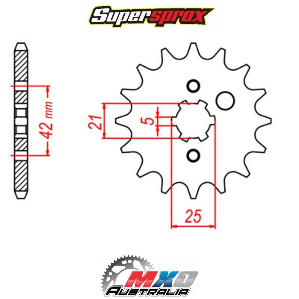 Piñón delantero Supersprox 16T para Yamaha YZ490 1982-1988 >520 Foto 1 de 1