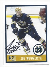 2015-16 Notre Dame Fighting Irish Joe Wegwerth (Florida Panthers) autographed