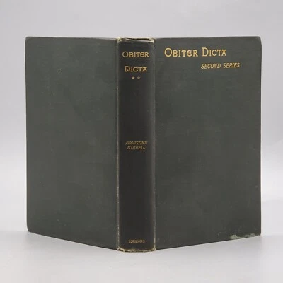 Augustine Birrell/Obiter Dicta Second Series 1887 Authorized Ed - Image 1 of 4