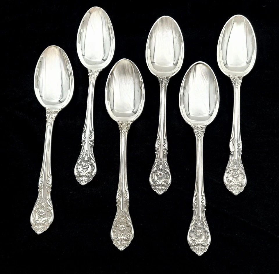 Gorham Lote de 6 Cucharaditas Esterlina Patrón Rey Eduardo 6" 1936 Foto 1 de 4
