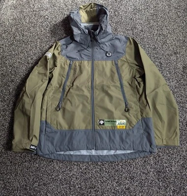 Aape By A Bathing Ape Jacket Small Mens Khaki Army Technical Hooded Softshell - Image 1 of 4