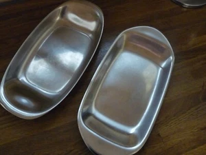 2 EDELSTAHL SERVIERPLATTEN IN EINEM PAKET - Bild 1 von 5