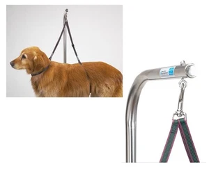 Arnés de mesa de aseo de nailon para perros 27 pulgadas doble soga ajustable para mascotas - Imagen 1 de 4