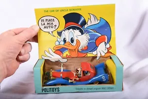 POLITOYS PAPERONI VINTAGE DISNEY UNCLE SCROOGE CAR AND BOX #559 - Picture 1 of 20