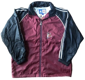 Vintage Phoenix Coyotes Starter Windbreaker Zipper Hooded Jacket Adult M 90s Y2K - Picture 1 of 9