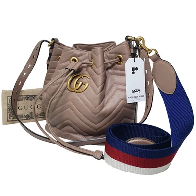 Bolso de hombro GUCCI GG Marmont 476674 cuero genuino con bolsa antipolvo GA254 Foto 1 de 4