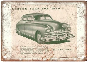 1949 Kaiser Vintage Auto Ad Retro Look Metal Sign AN3431 - Picture 1 of 2