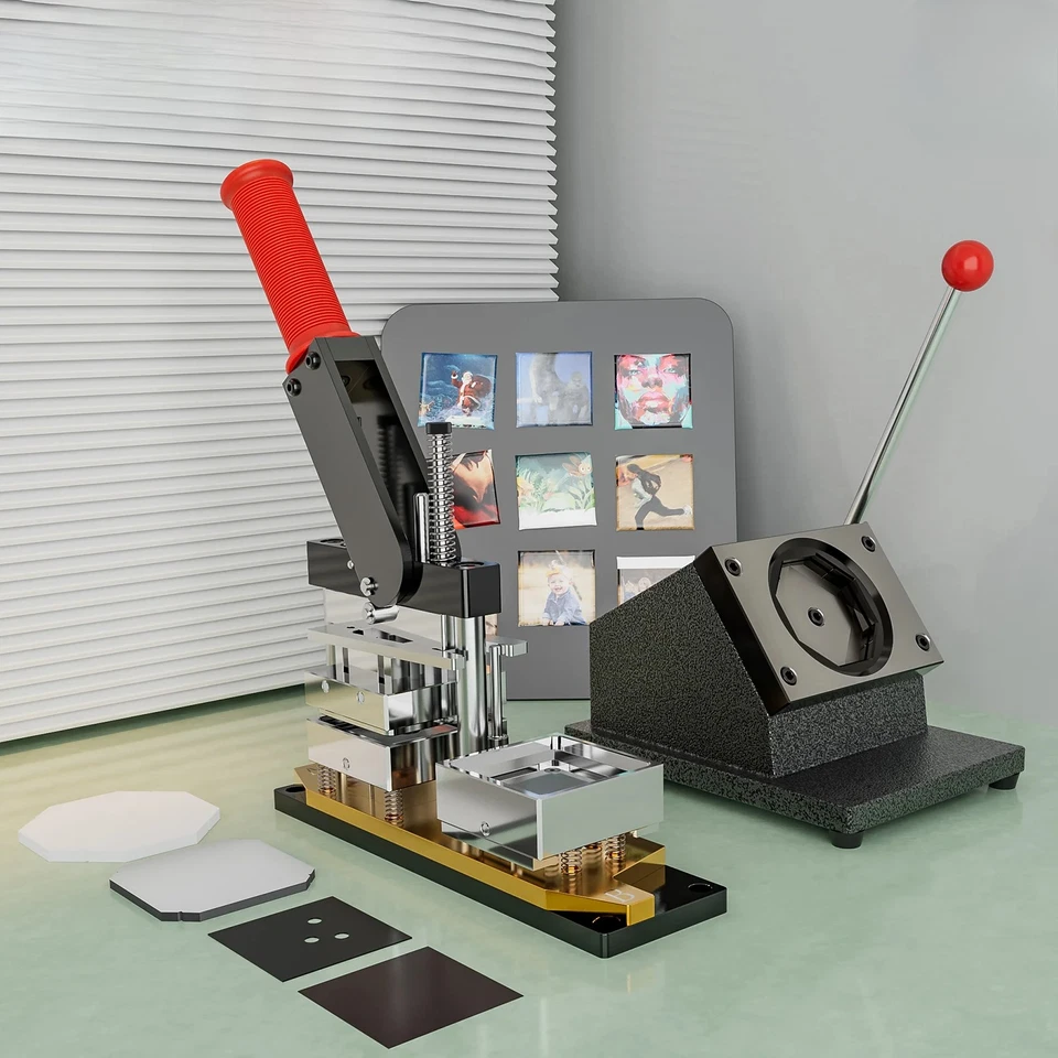 Fridge Magnet Button Making Machine Square Refrigerator Magnets Maker Cutter - Image 1 of 4