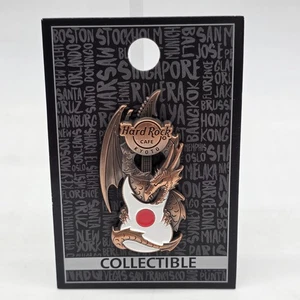 Hard Rock Cafe Pin Kyoto 3D Dragon Guitar Flag Pin Japan - Picture 1 of 6