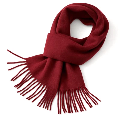 Bufanda de lujo 100 % cachemir para habitación club talla única rojo borgoña precio de venta sugerido por el fabricante 120 USD Foto 1 de 3