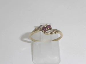 333 Gelbgold 8K Gold Ring Rubin Verlobungsring Goldring RG 53 - 16,8 mm 9767 - Bild 1 von 9