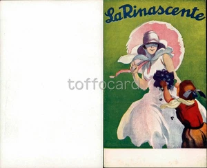PUBBLICITA' LA RINASCENTE-AUTORE DUDOVICH-foglietto cm.13,5x8,5D7-148 - Picture 1 of 1