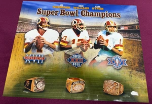 REDSKINS QB LEGEND THEISMANN WILLIAMS RYPIEN 16X20" SUPER BOWL CHAMPIONS PHOTO! - Picture 1 of 2