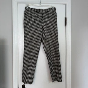 Nordstrom Collection Women's Gingham Black White Wool Pants Career Size 4 - Picture 1 of 6