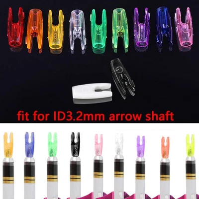 50X Arrow Nocks Plastic Tails Slot 3.2mm Pin Recurve Compound Bow Archery Target - Image 1 of 4