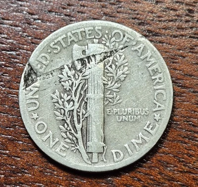 1942 Mercury Dime Lamination Error - Image 1 of 4