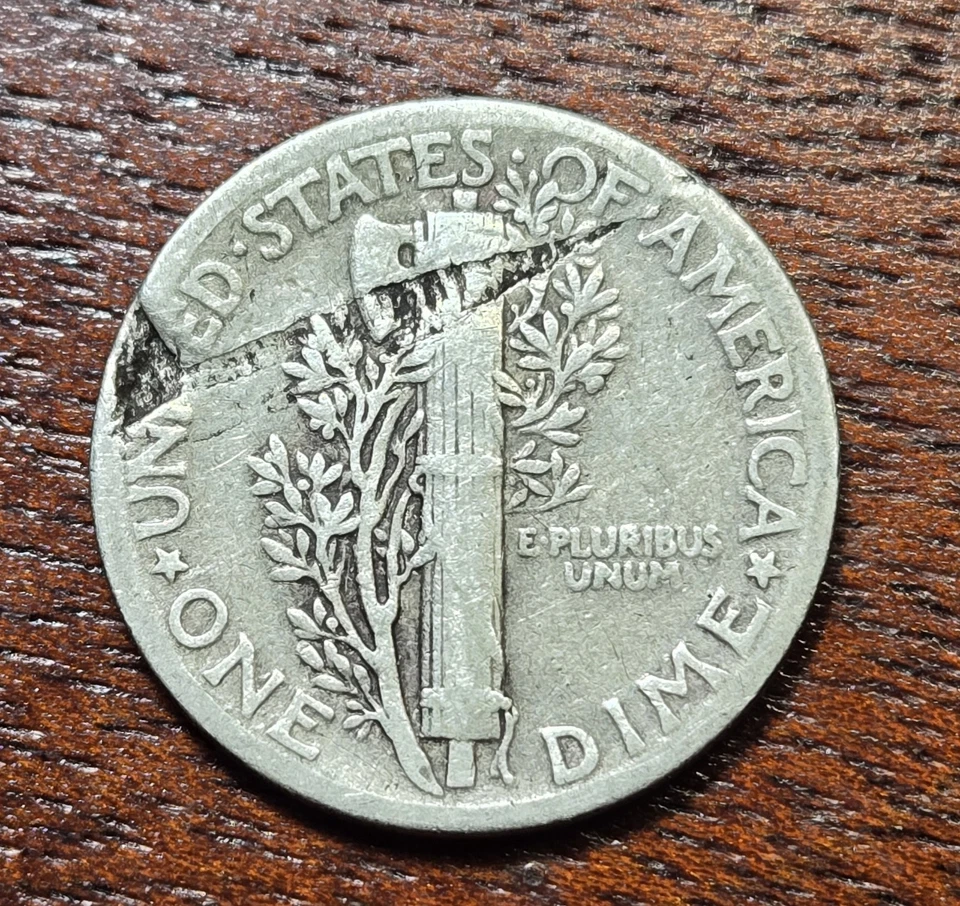 1942 Mercury Dime Lamination Error - Image 1 of 4