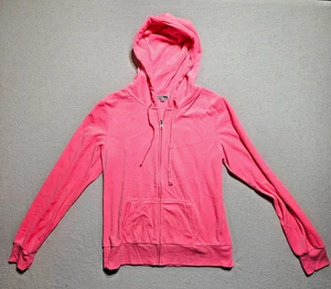 Sweat Jacket Hooded Pink Velvet Youth Girl Size L By Fashion NOVA - Picture 1 of 3